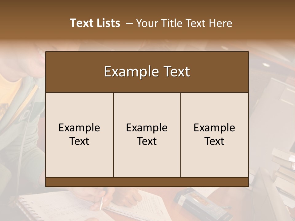 Small Group Of Students At A Library Studying PowerPoint Template