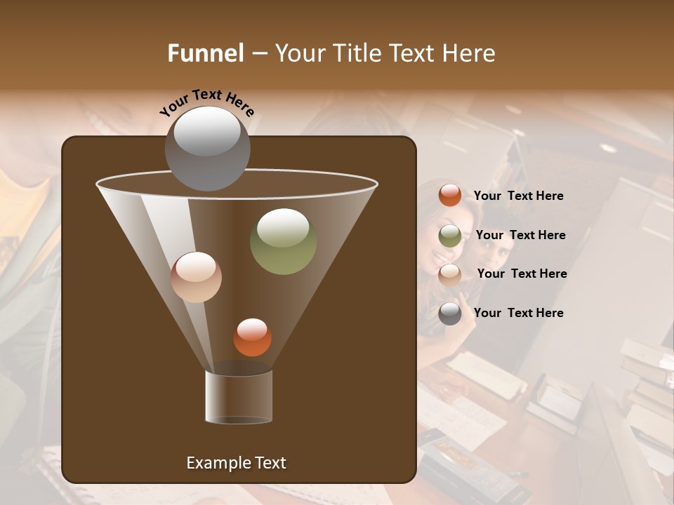 Small Group Of Students At A Library Studying PowerPoint Template