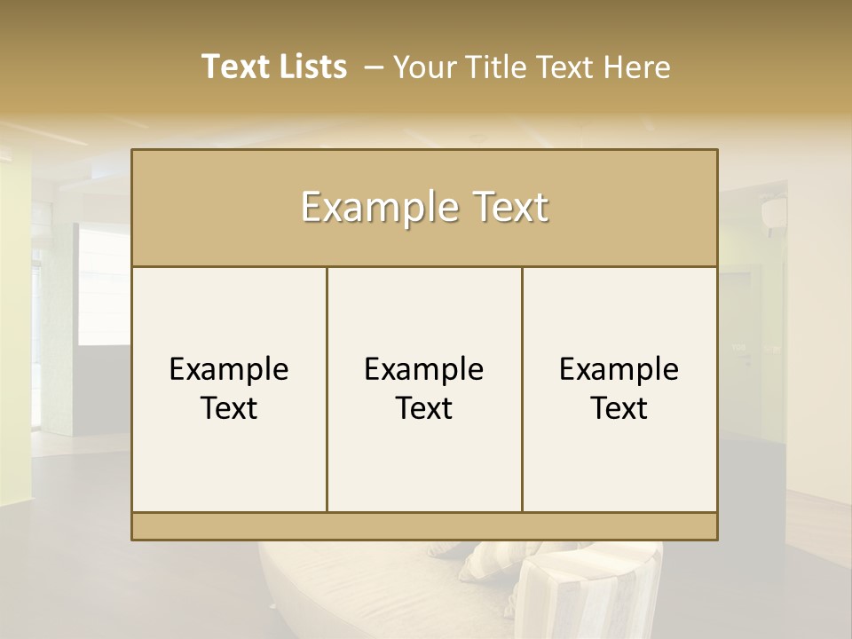 A Green And White Room With A Bar And Chairs PowerPoint Template