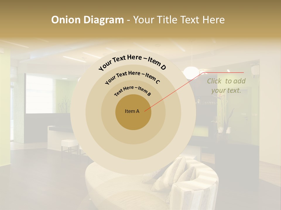 A Green And White Room With A Bar And Chairs PowerPoint Template