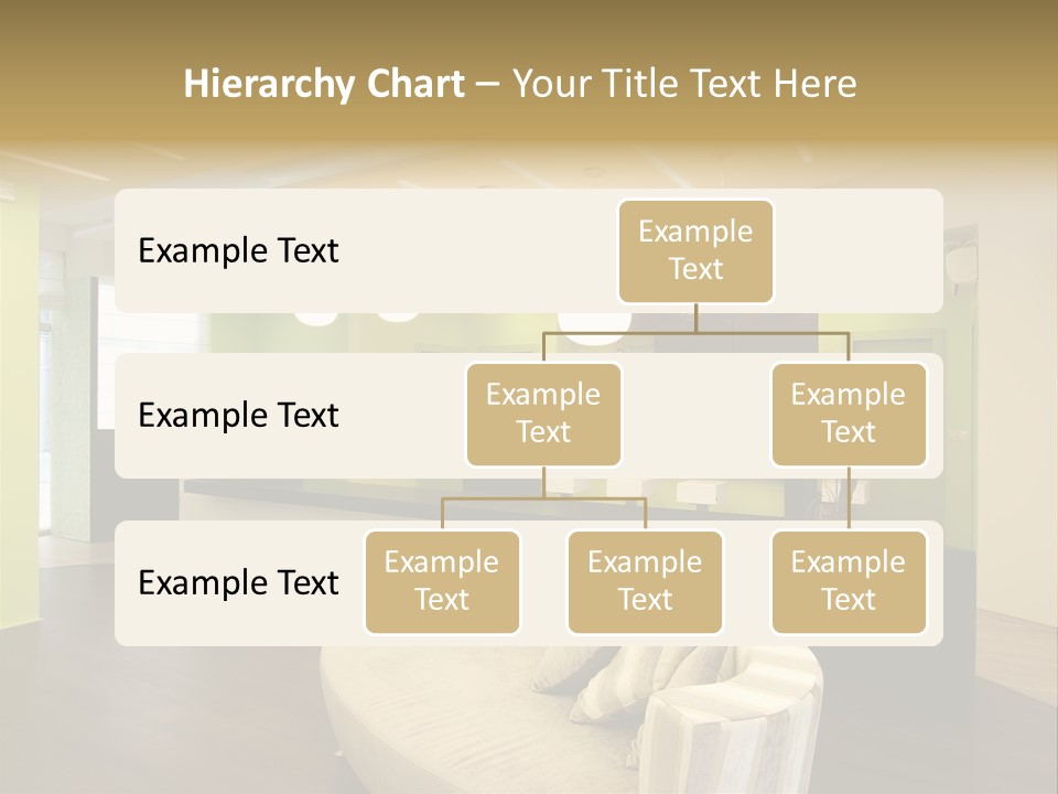 A Green And White Room With A Bar And Chairs PowerPoint Template