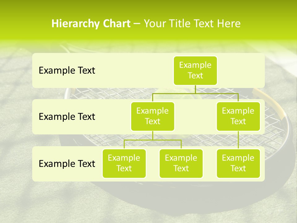 A Tennis Racket And New Tennis Ball On A Freshly Painted Tennis Court PowerPoint Template