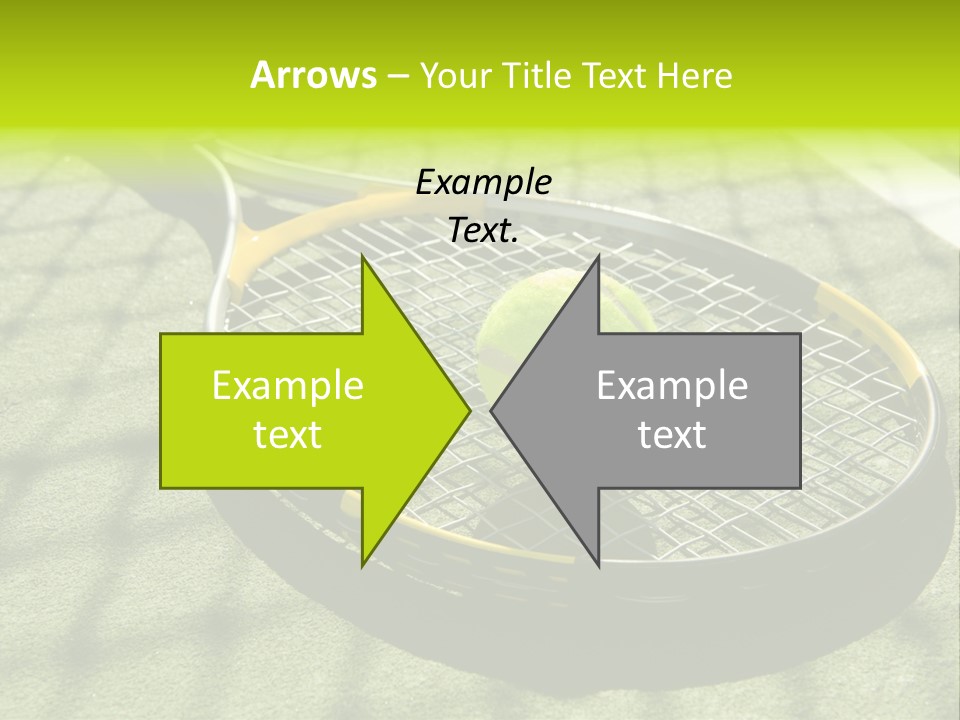 A Tennis Racket And New Tennis Ball On A Freshly Painted Tennis Court PowerPoint Template