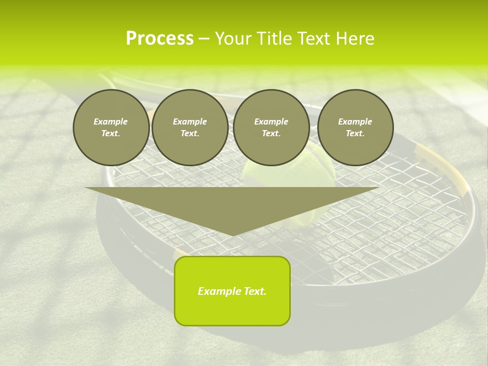 A Tennis Racket And New Tennis Ball On A Freshly Painted Tennis Court PowerPoint Template
