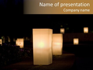 Luminaries At Night PowerPoint Template