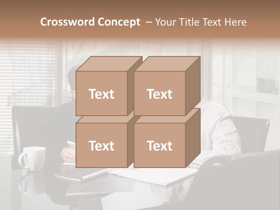 A Man And A Woman Sitting At A Table In Front Of A Laptop PowerPoint Template