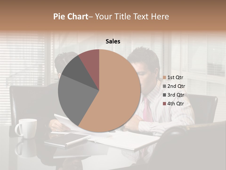 A Man And A Woman Sitting At A Table In Front Of A Laptop PowerPoint Template