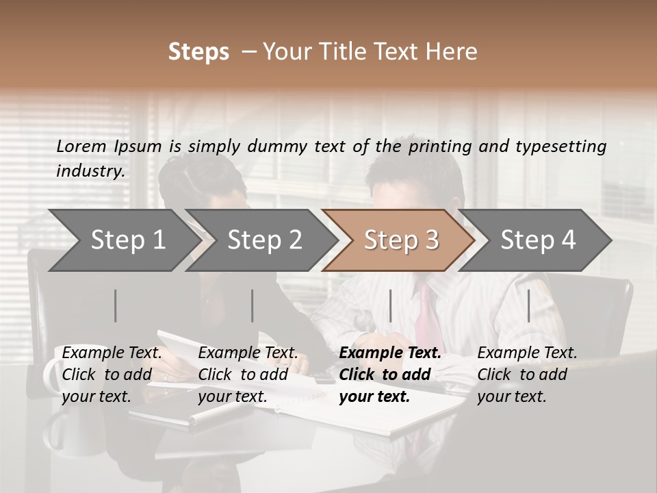A Man And A Woman Sitting At A Table In Front Of A Laptop PowerPoint Template