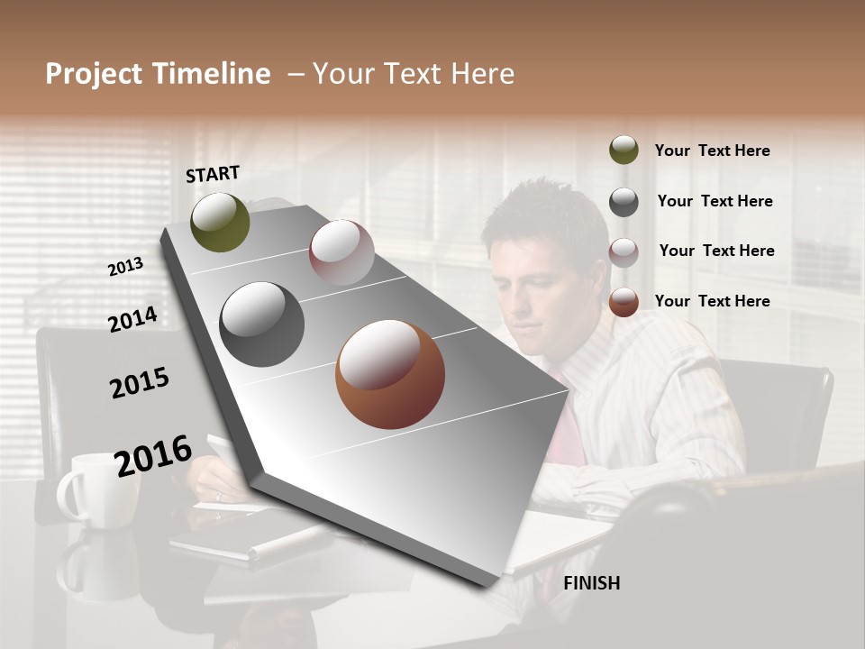 A Man And A Woman Sitting At A Table In Front Of A Laptop PowerPoint Template