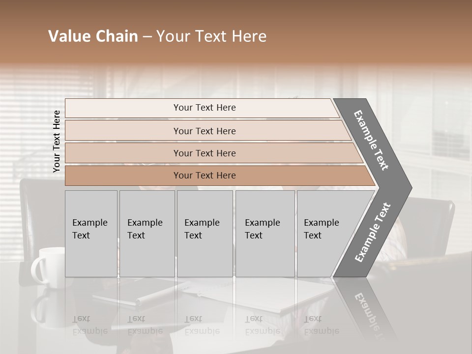 A Man And A Woman Sitting At A Table In Front Of A Laptop PowerPoint Template