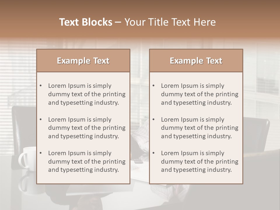 A Man And A Woman Sitting At A Table In Front Of A Laptop PowerPoint Template