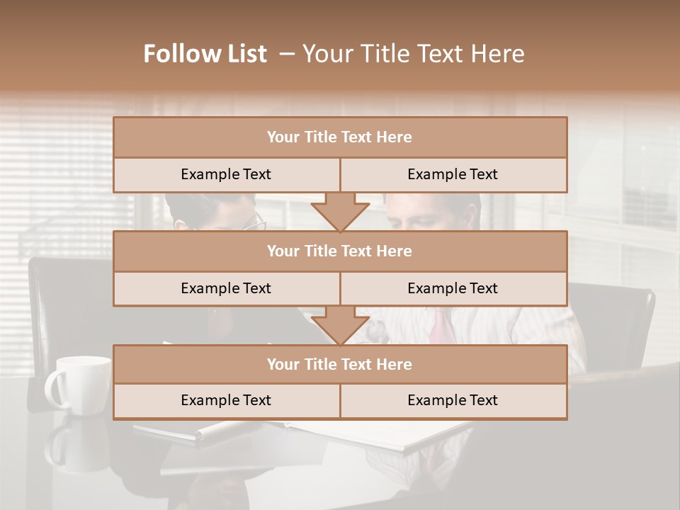 A Man And A Woman Sitting At A Table In Front Of A Laptop PowerPoint Template