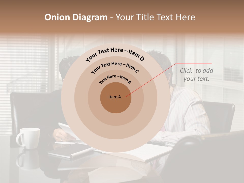 A Man And A Woman Sitting At A Table In Front Of A Laptop PowerPoint Template
