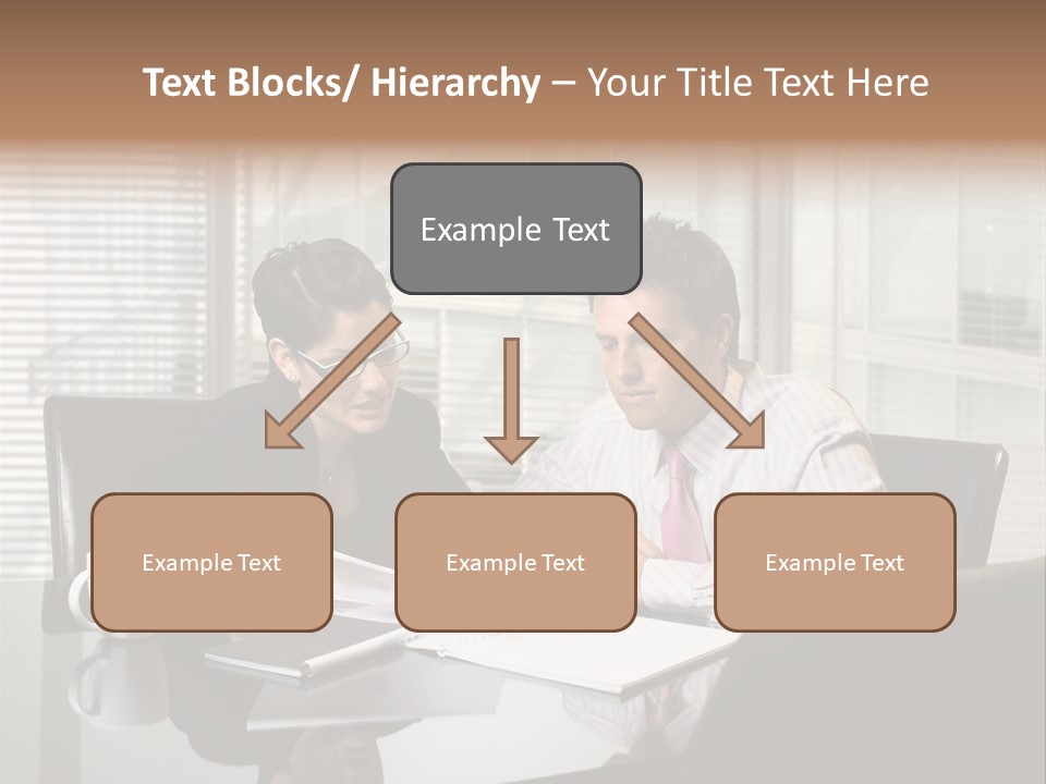 A Man And A Woman Sitting At A Table In Front Of A Laptop PowerPoint Template