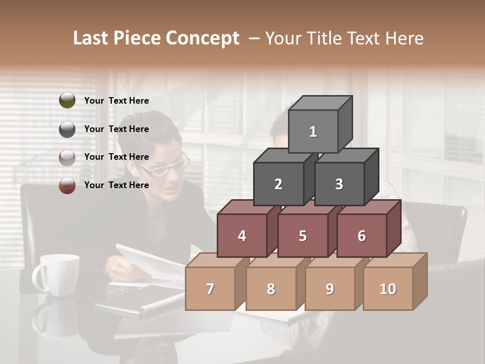 A Man And A Woman Sitting At A Table In Front Of A Laptop PowerPoint Template
