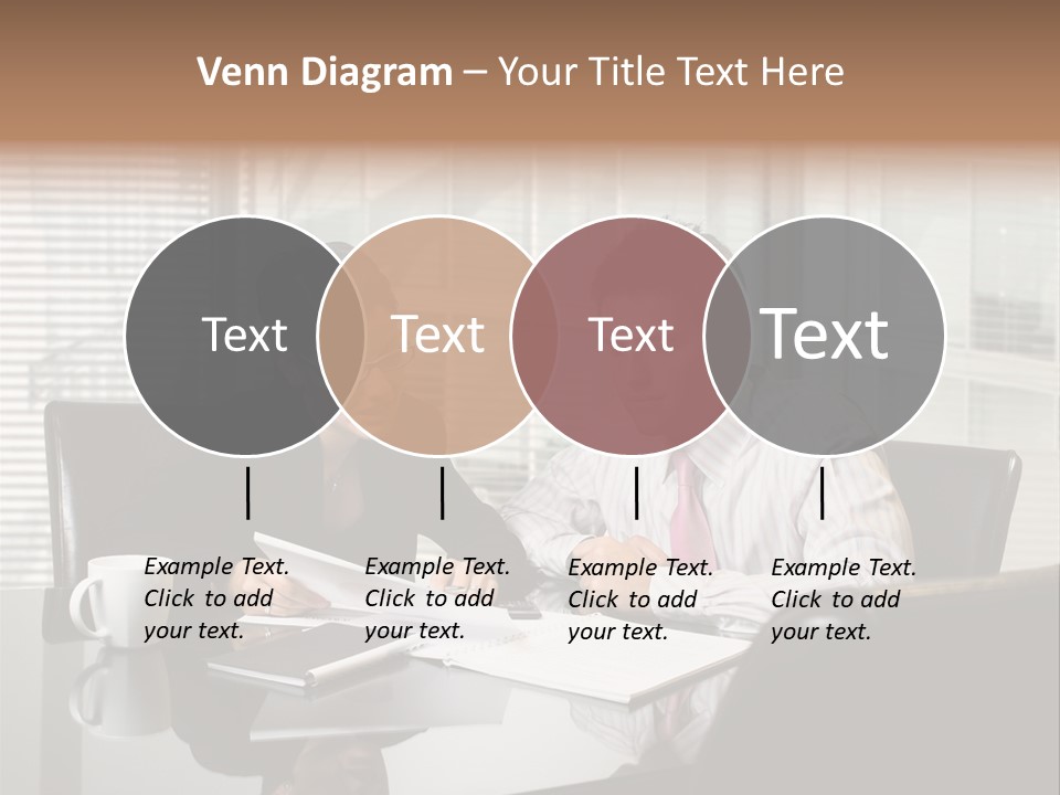 A Man And A Woman Sitting At A Table In Front Of A Laptop PowerPoint Template