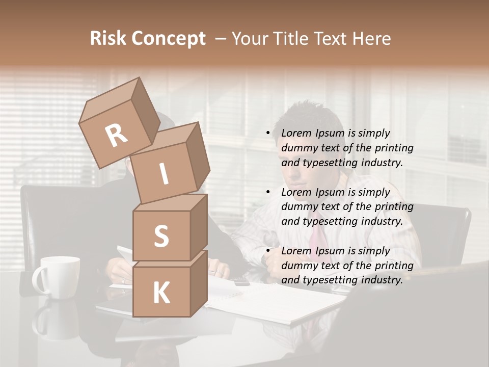 A Man And A Woman Sitting At A Table In Front Of A Laptop PowerPoint Template