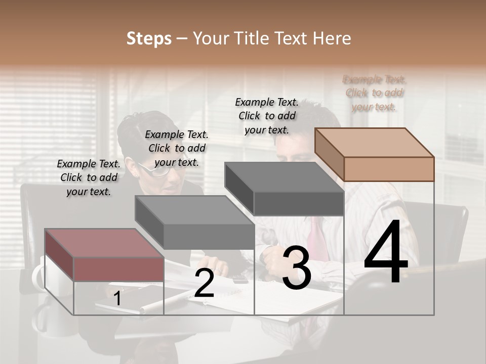 A Man And A Woman Sitting At A Table In Front Of A Laptop PowerPoint Template