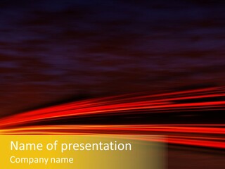 Car Tail Lights PowerPoint Template