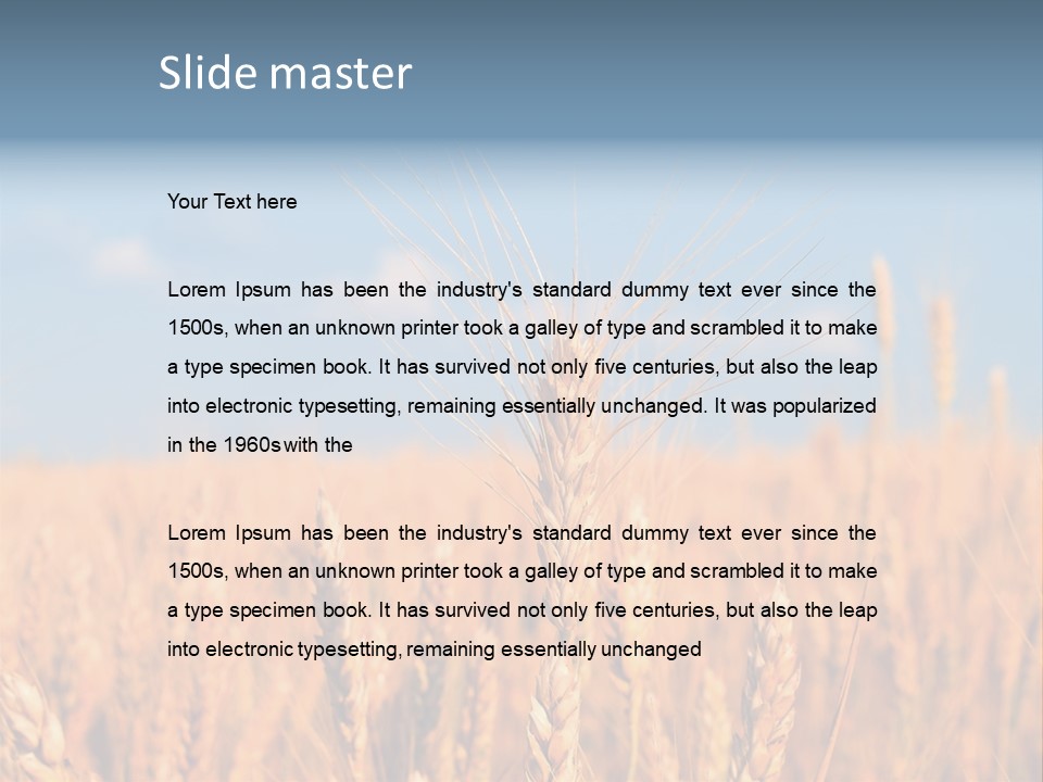 A Little Ear On A Background Of The Sky PowerPoint Template