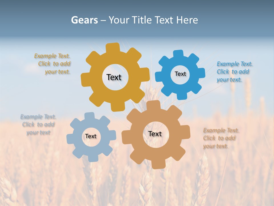 A Little Ear On A Background Of The Sky PowerPoint Template