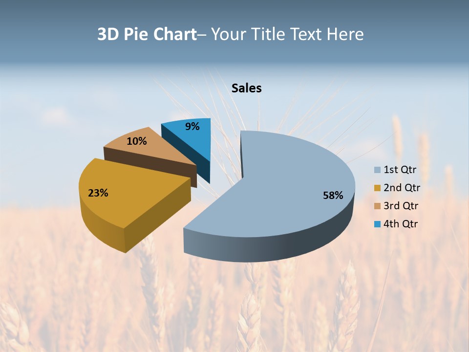 A Little Ear On A Background Of The Sky PowerPoint Template