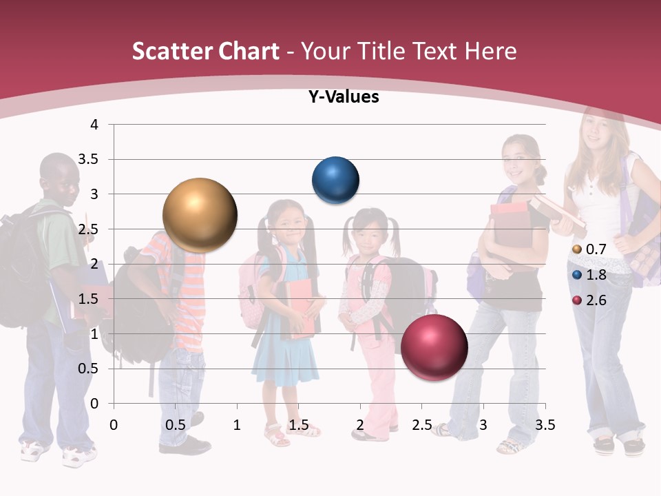 A Group Young School Kids. Diveristy In Education. PowerPoint Template