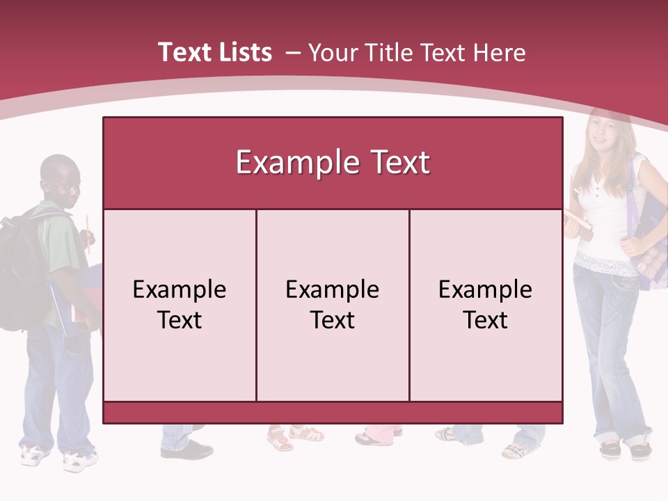 A Group Young School Kids. Diveristy In Education. PowerPoint Template