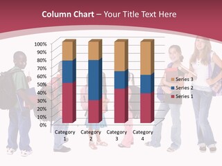 A Group Young School Kids. Diveristy In Education. PowerPoint Template