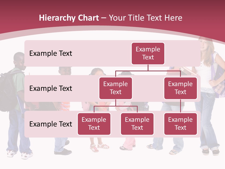 A Group Young School Kids. Diveristy In Education. PowerPoint Template