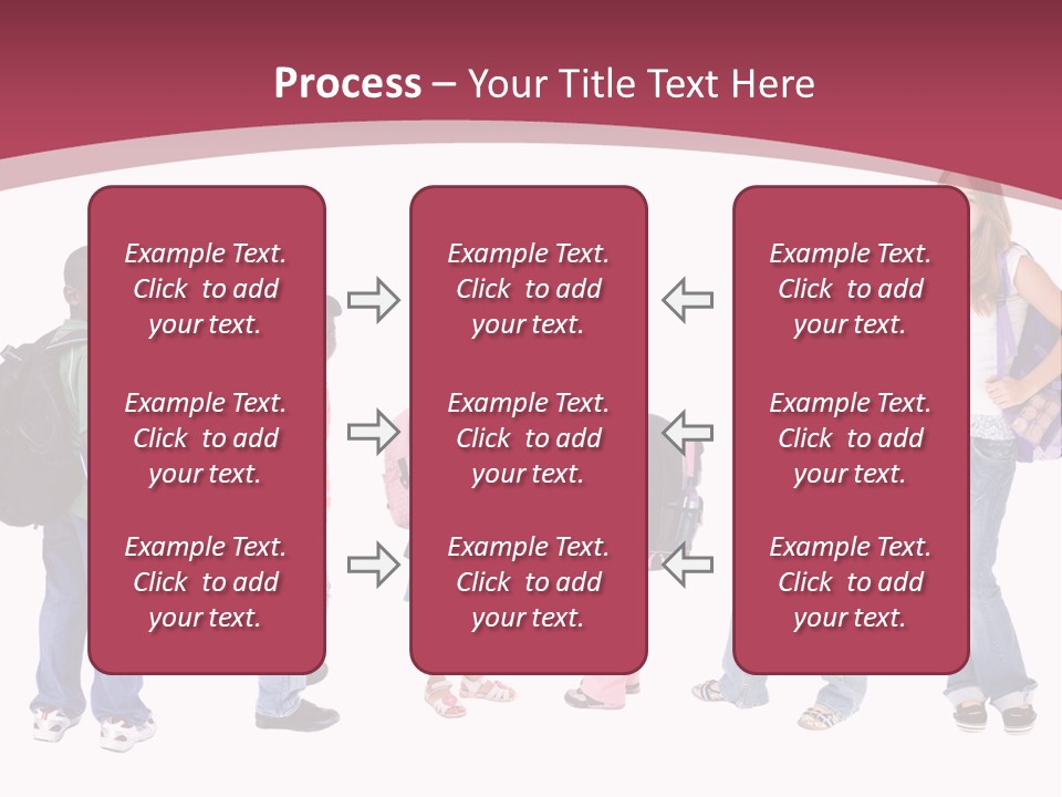 A Group Young School Kids. Diveristy In Education. PowerPoint Template