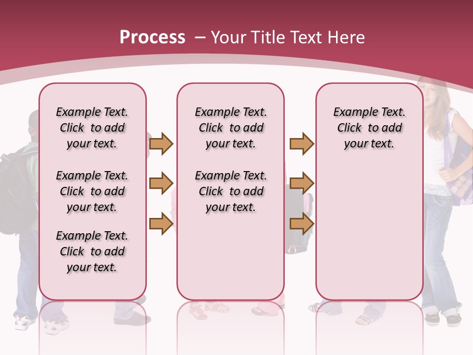 A Group Young School Kids. Diveristy In Education. PowerPoint Template