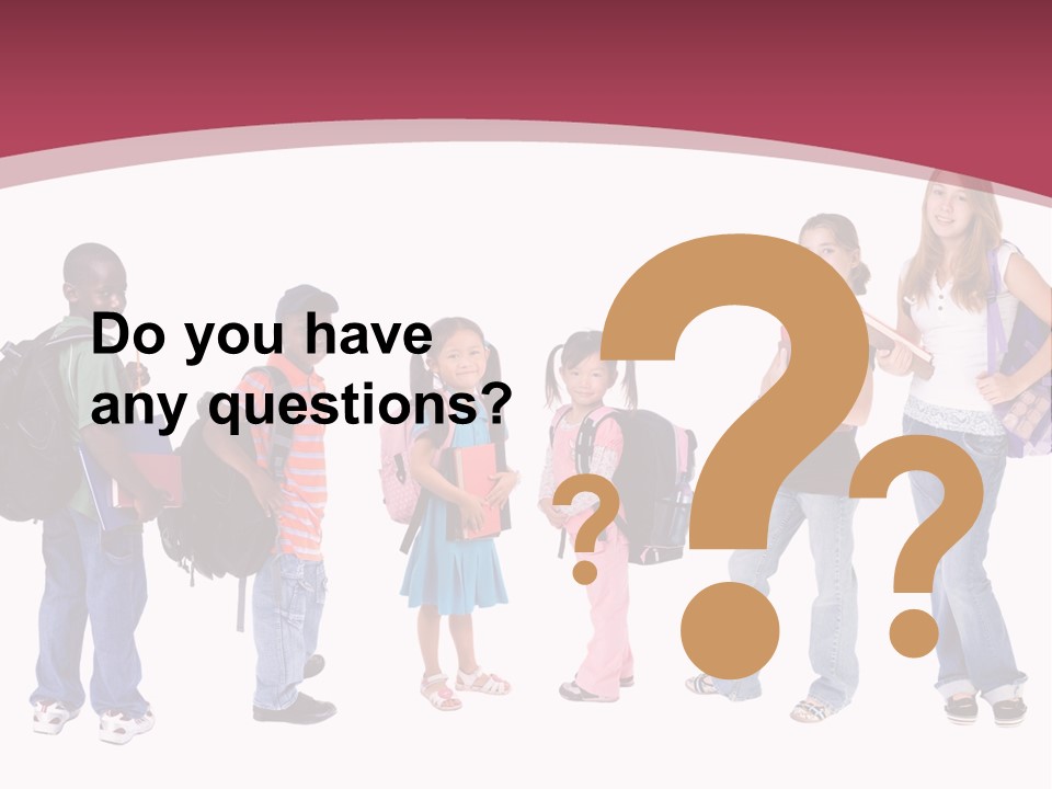 A Group Young School Kids. Diveristy In Education. PowerPoint Template