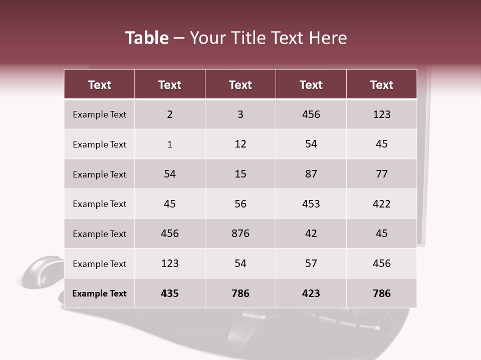 Modern Black Desktop Computer Isolated On A White Background PowerPoint Template