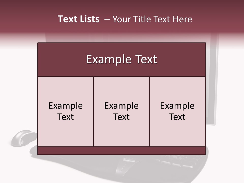 Modern Black Desktop Computer Isolated On A White Background PowerPoint Template