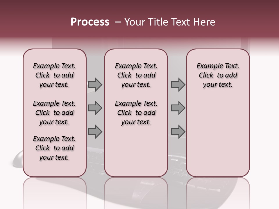 Modern Black Desktop Computer Isolated On A White Background PowerPoint Template