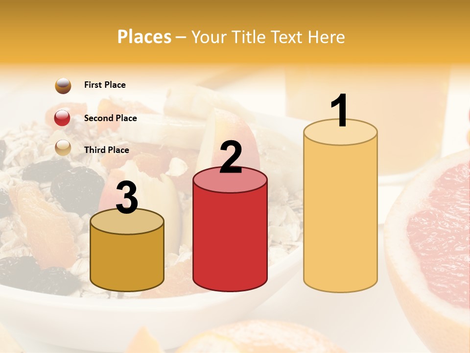 Healthy Breakfast With Fruits And Juice PowerPoint Template