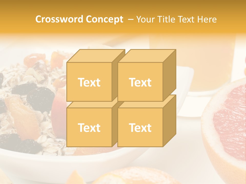 Healthy Breakfast With Fruits And Juice PowerPoint Template