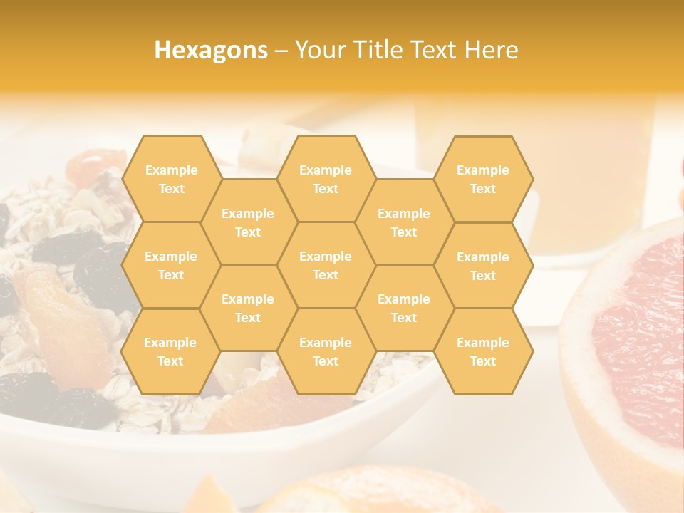 Healthy Breakfast With Fruits And Juice PowerPoint Template