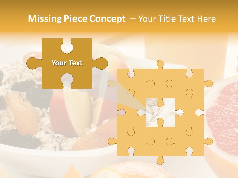 Healthy Breakfast With Fruits And Juice PowerPoint Template