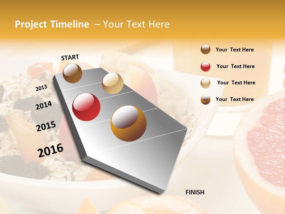 Healthy Breakfast With Fruits And Juice PowerPoint Template