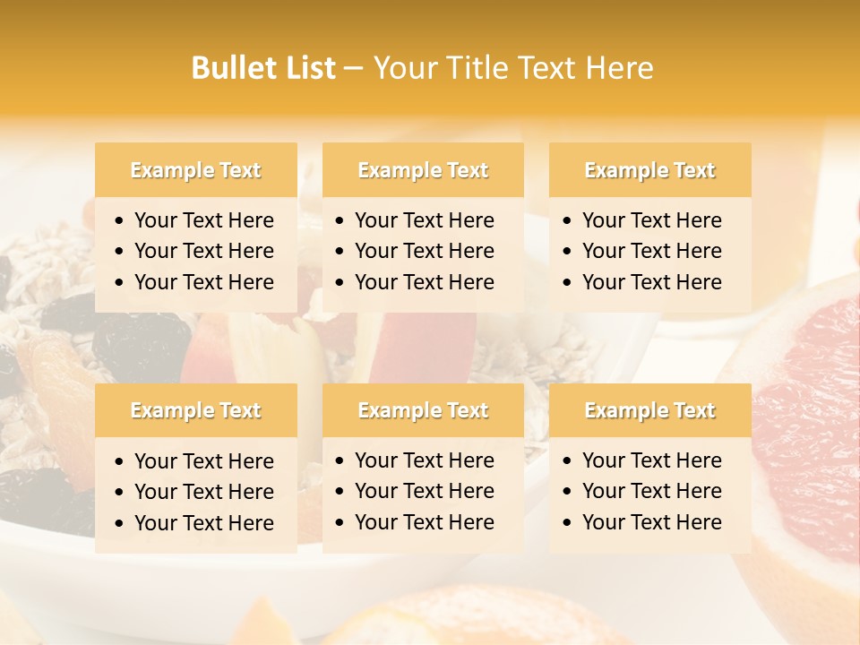 Healthy Breakfast With Fruits And Juice PowerPoint Template