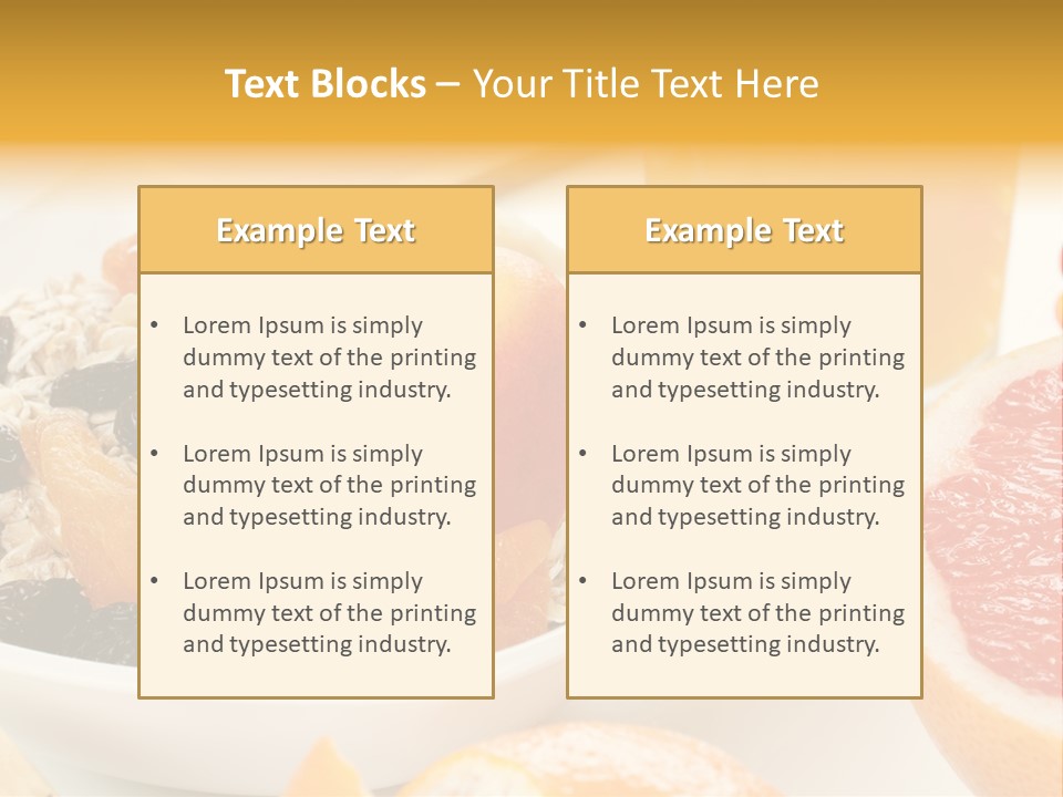Healthy Breakfast With Fruits And Juice PowerPoint Template
