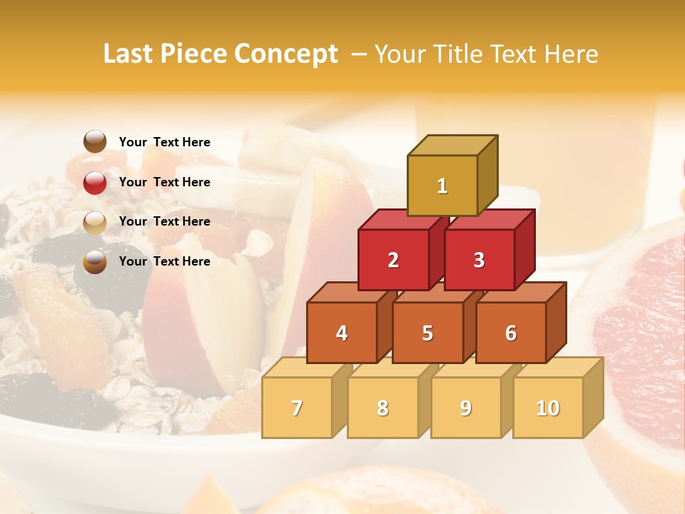 Healthy Breakfast With Fruits And Juice PowerPoint Template