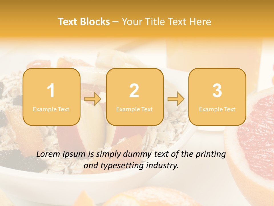 Healthy Breakfast With Fruits And Juice PowerPoint Template
