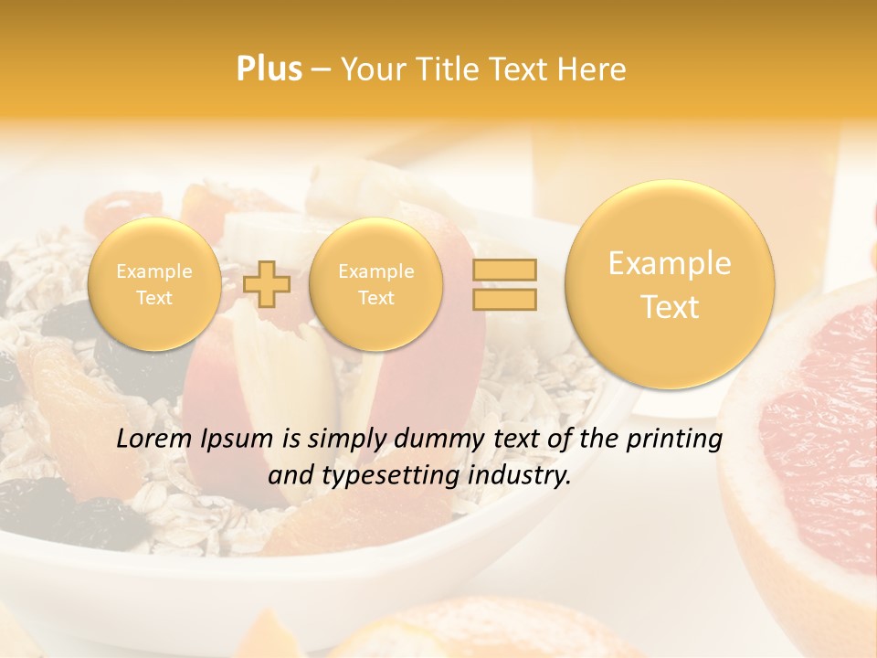 Healthy Breakfast With Fruits And Juice PowerPoint Template