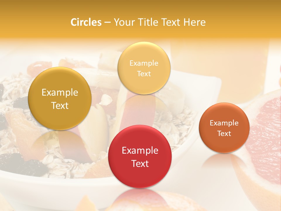 Healthy Breakfast With Fruits And Juice PowerPoint Template