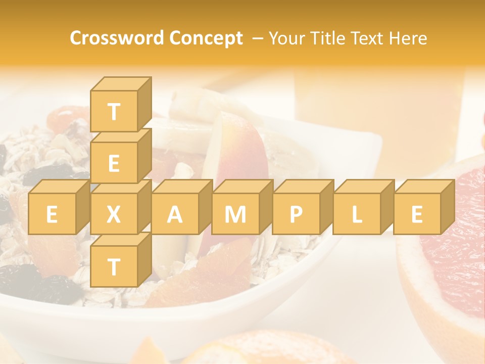 Healthy Breakfast With Fruits And Juice PowerPoint Template