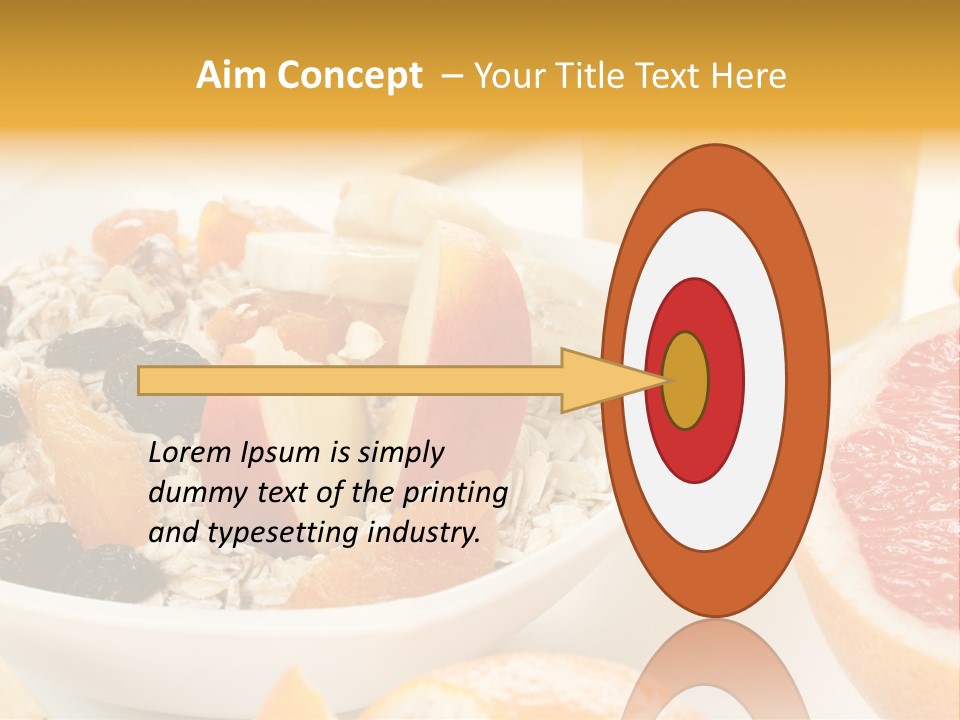 Healthy Breakfast With Fruits And Juice PowerPoint Template