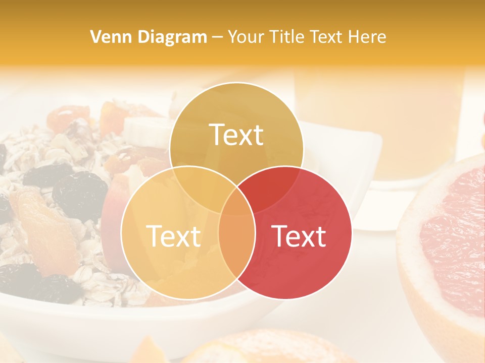 Healthy Breakfast With Fruits And Juice PowerPoint Template